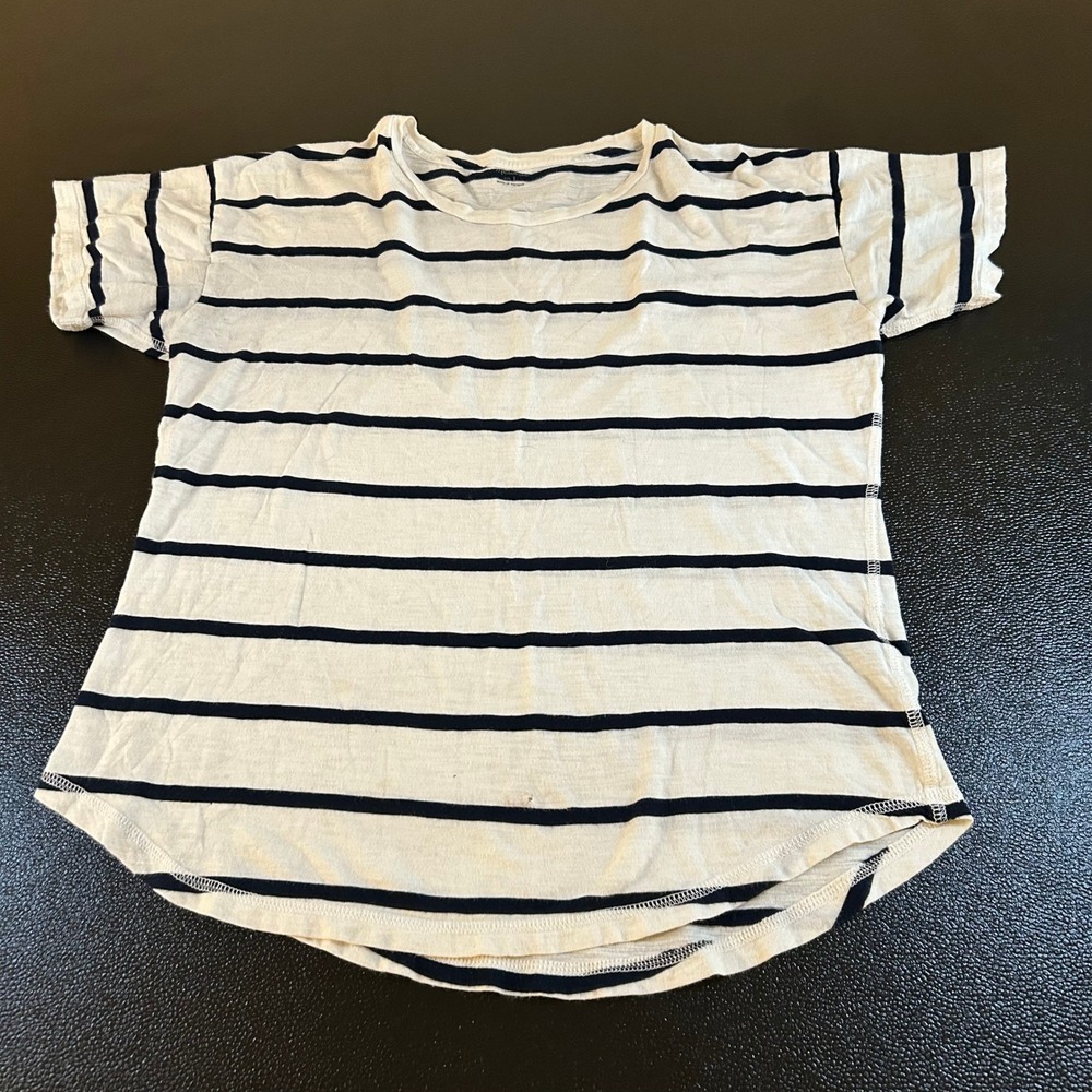 Madewell Striped Tee Casual Top Short Sleeve Everyday T-Shirt‎ Womens Large